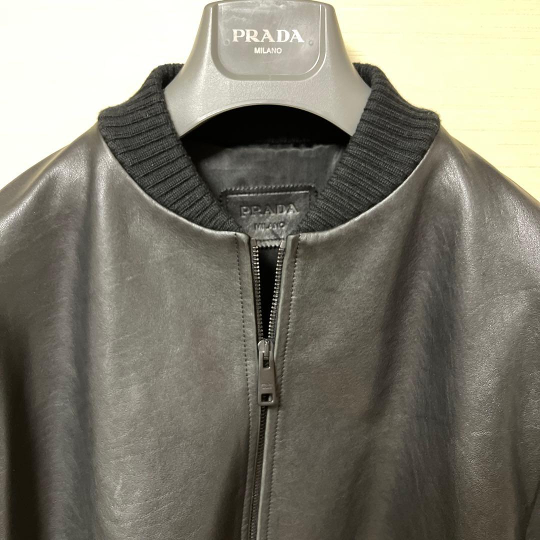PRADA レザージャケット　ボンバーライダース