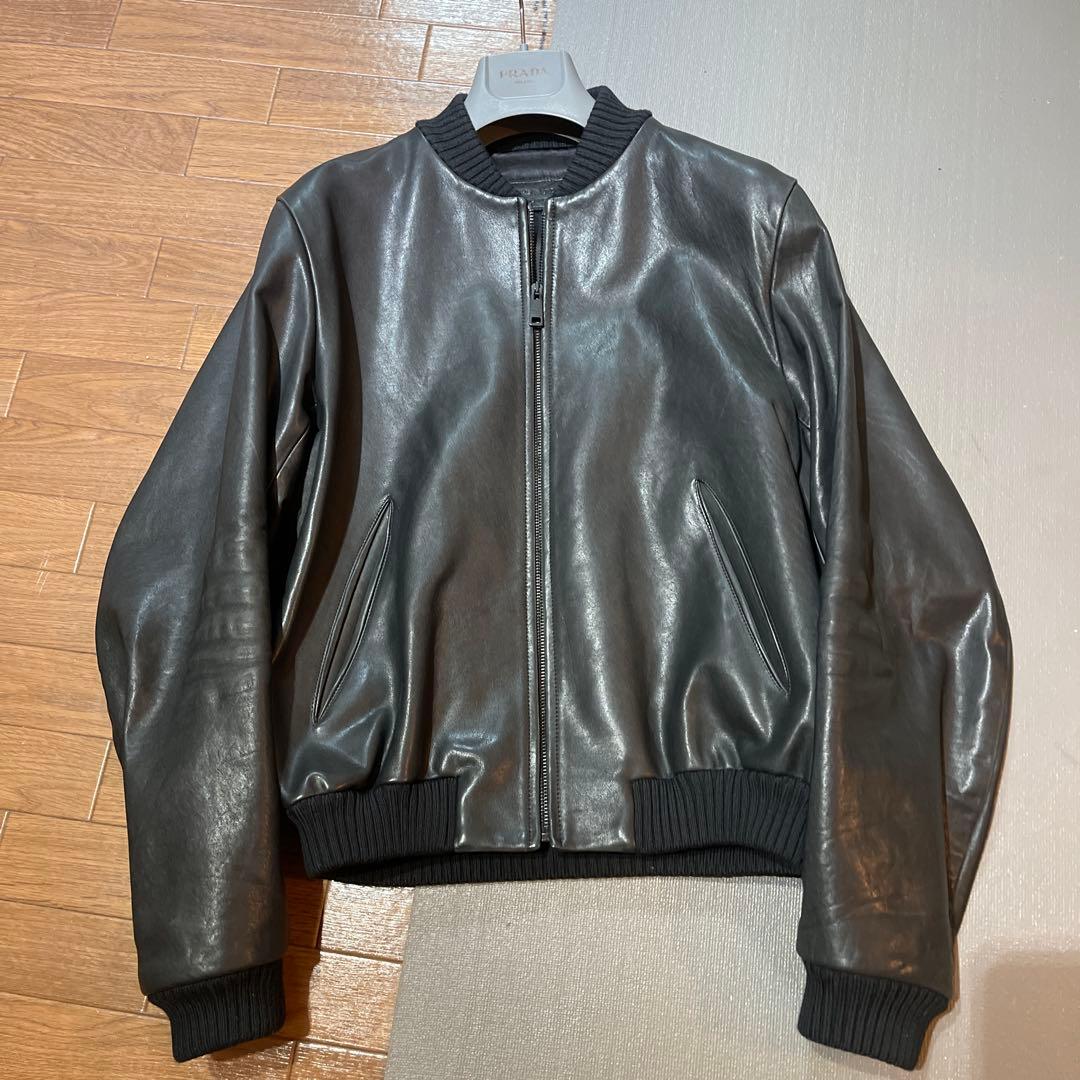 PRADA レザージャケット　ボンバーライダース