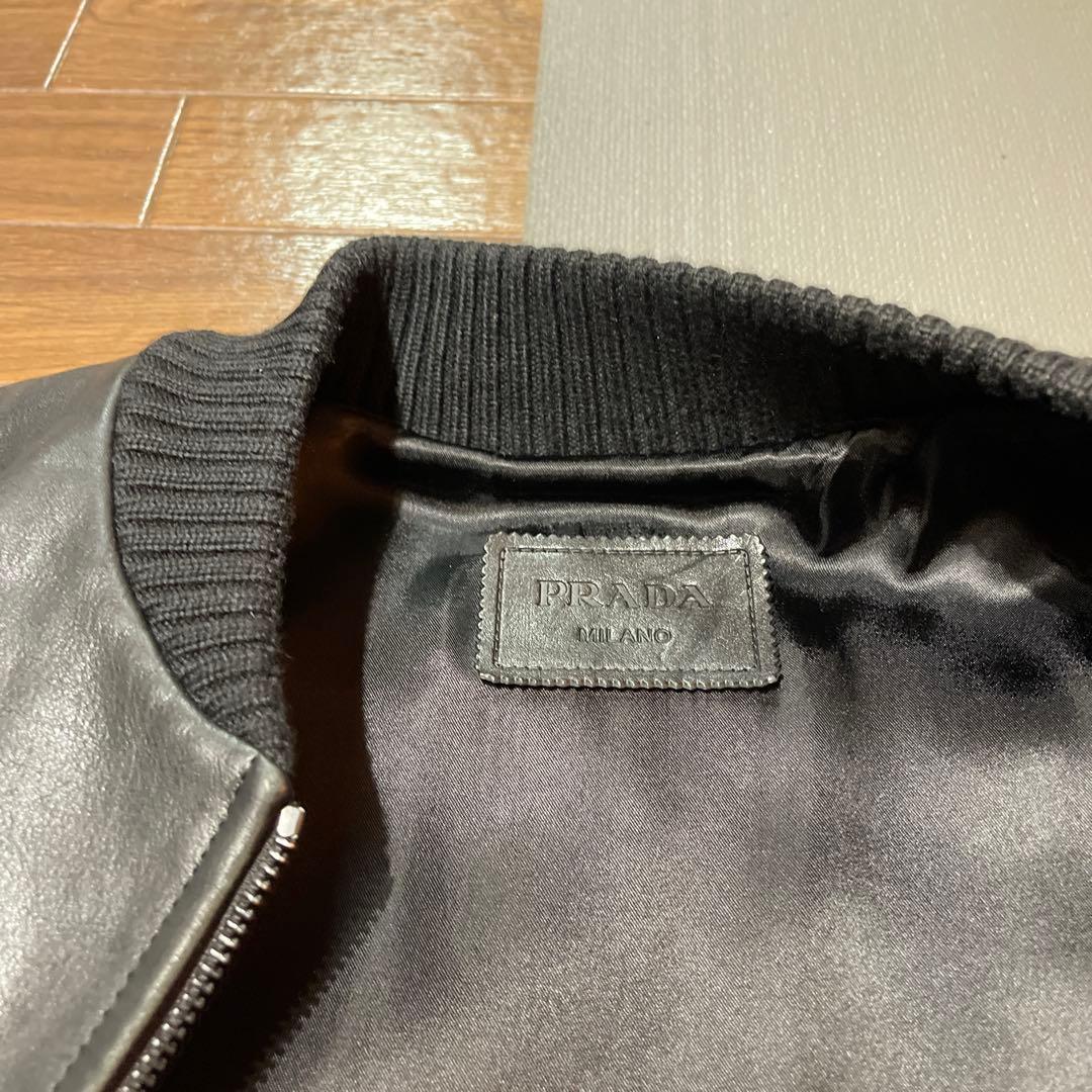 PRADA レザージャケット　ボンバーライダース