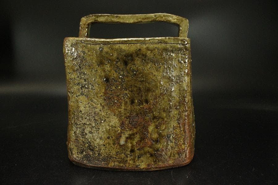 茶道具 古唐津 手付 水指(ZE568)