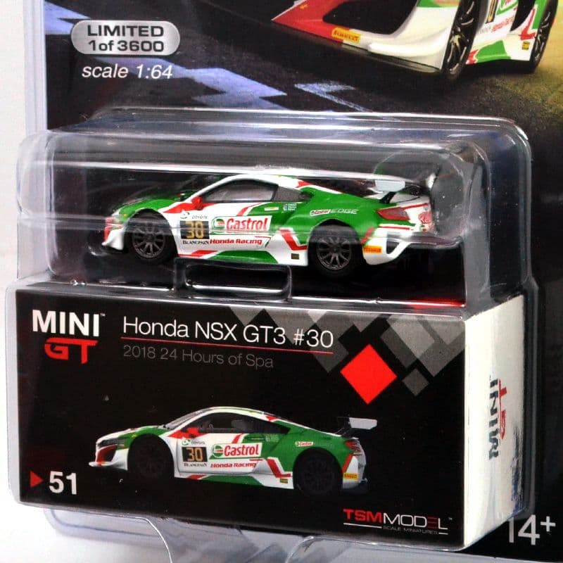 MINI GT ホンダ　NSX GT3 #30 24HR スパ　カストロール
