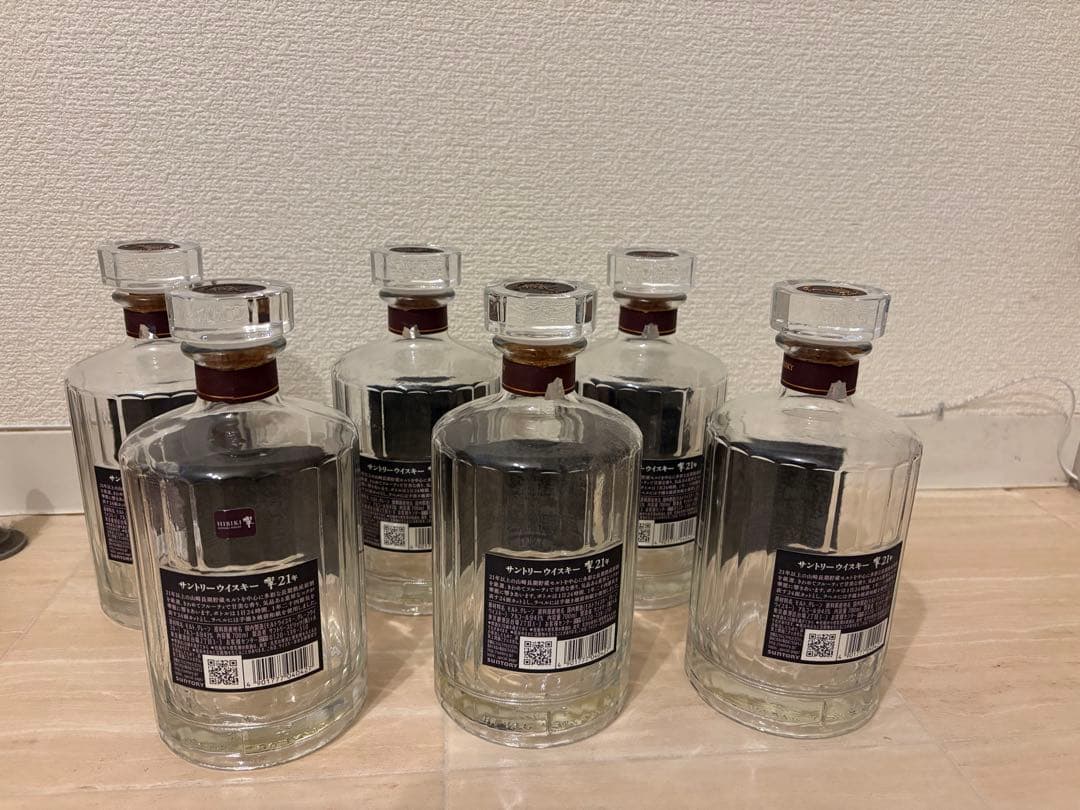 サントリー 響 21年 空瓶6本（未洗浄）
