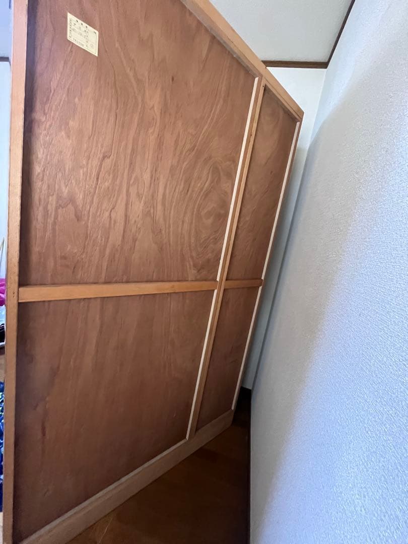 アンティーク 洋服タンス 収納 ダークブラウン 3扉 引き出し ミラー付き