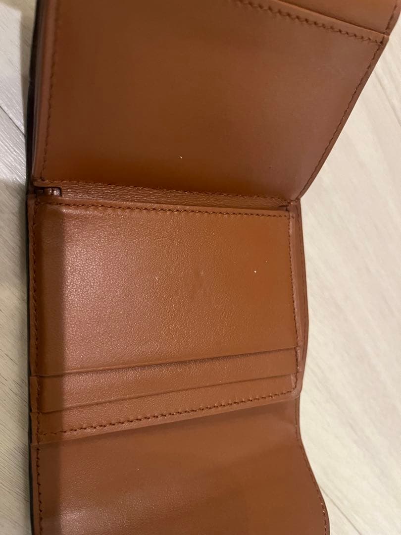 CELINE トリオンフ スモールフラップウォレット 三つ折り ブラウン