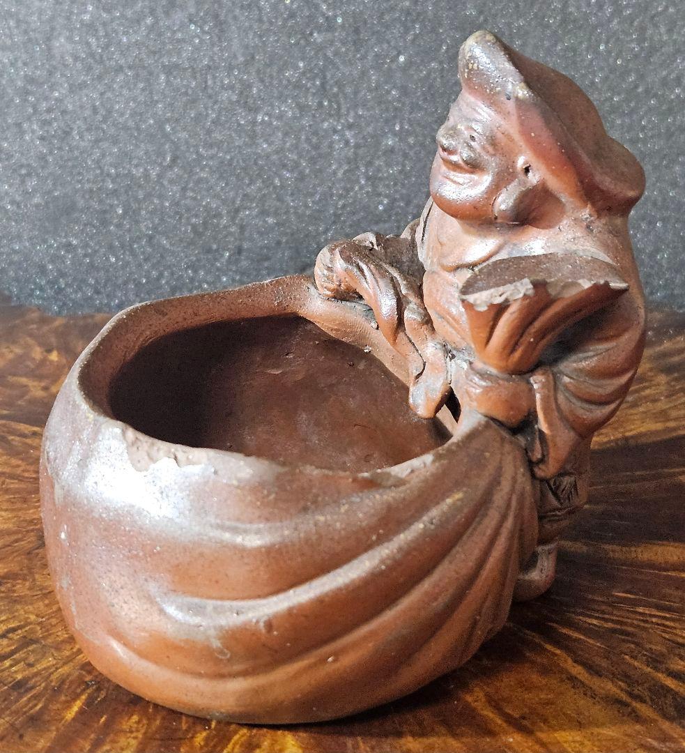 【専用ページ　2点　テコチチ様】明治時代　古備前　七福神　大黒　大黒様 小物入