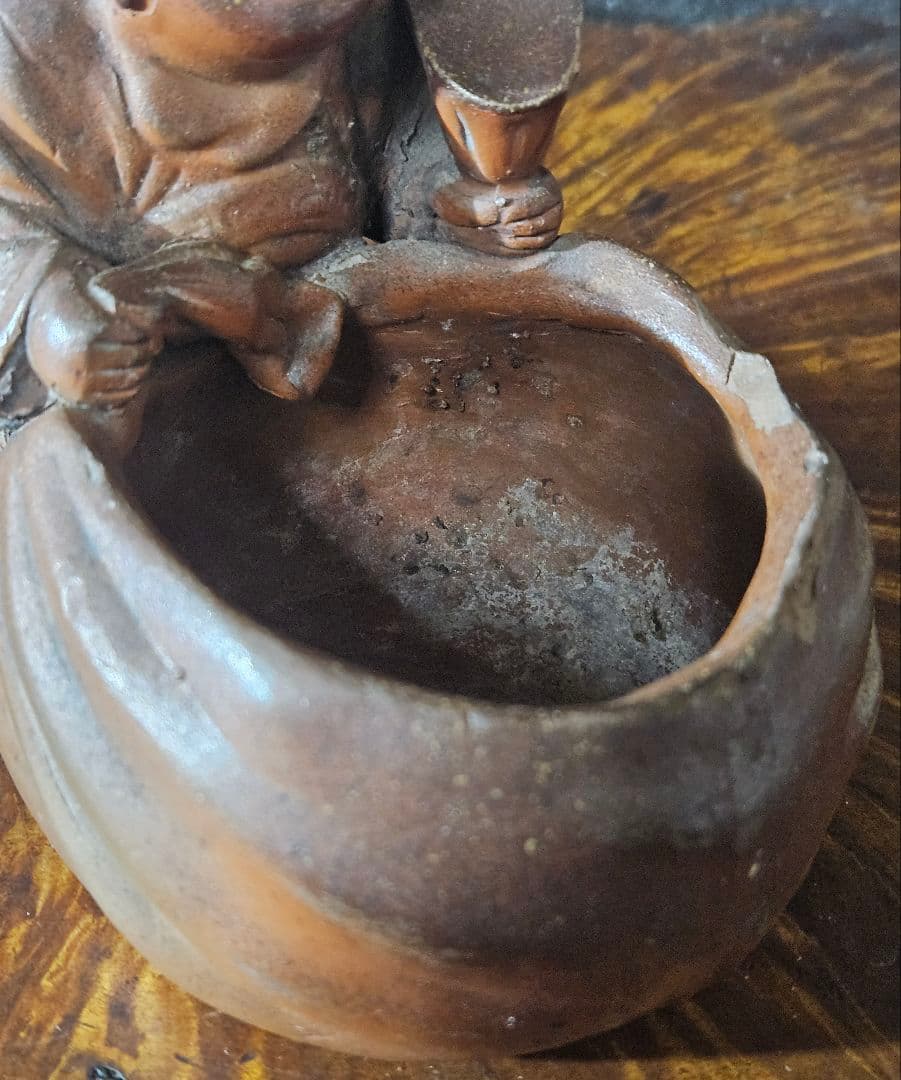 【専用ページ　2点　テコチチ様】明治時代　古備前　七福神　大黒　大黒様 小物入