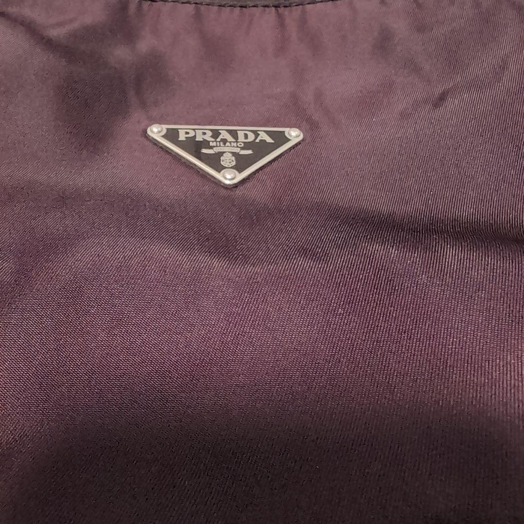 【専用ページ】　プラダ ＢＲ2806 ロゴプレート ハンドバッグ 　【パープル】