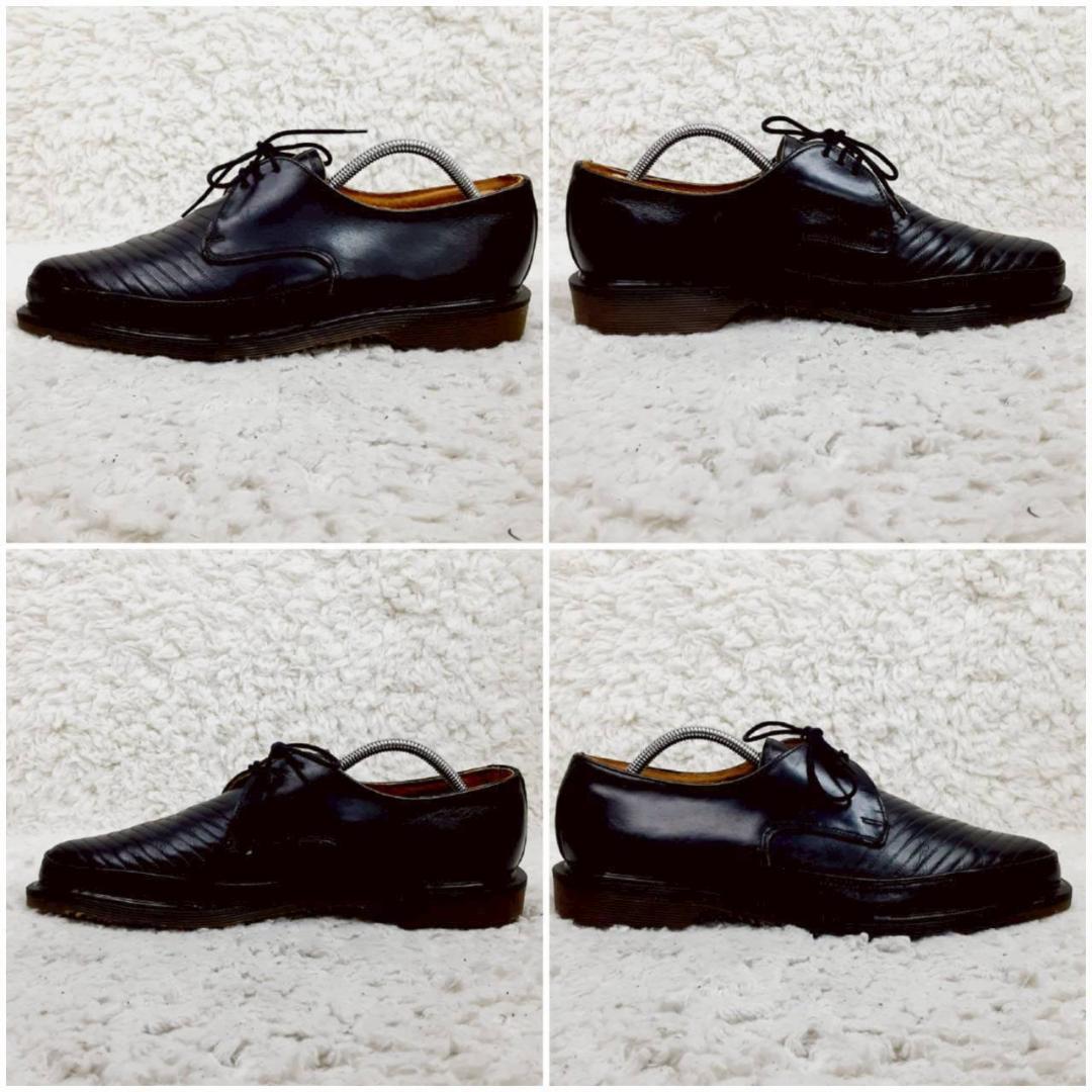 美品 26㎝◎ドクターマーチン ROBOT 革靴 黒 イギリス製 V字ステッチ