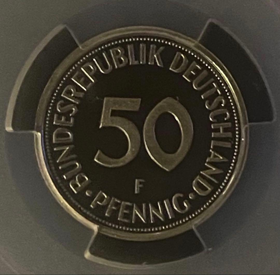 【博物館級】PCGS PR69DCAM 1974-F 独50Pf POP1