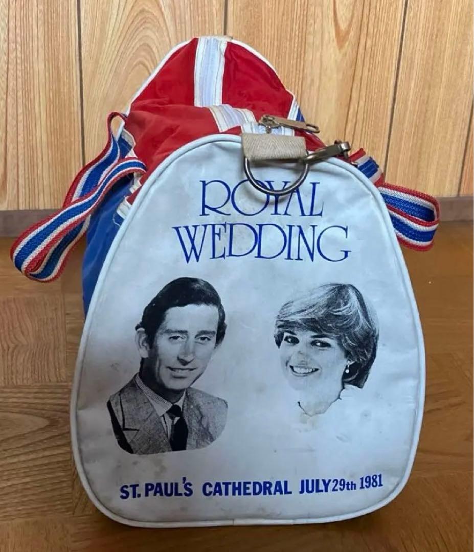  wedding チャールズ皇太子　ダイアナ妃　ボストンバッグ　レア