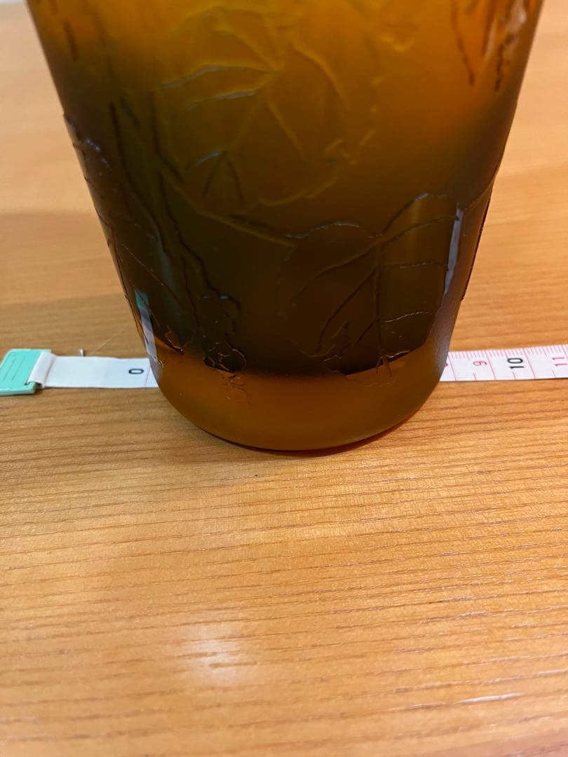 美しいグラデーション ガラス花瓶 野葡萄瑠璃橙