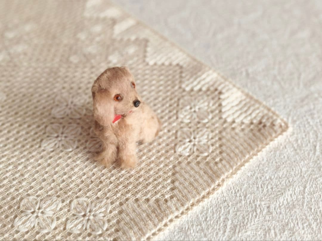 【misen2014さま】vintage ୨୧ リアルファーのおすましワンちゃん