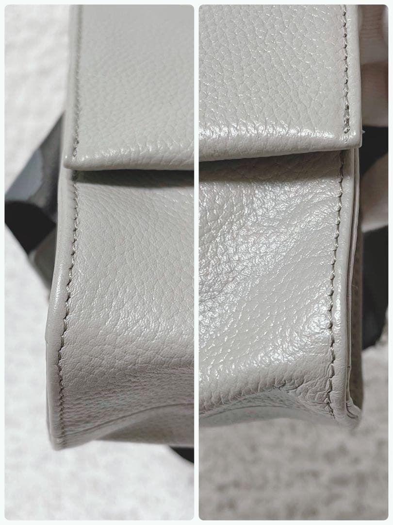 未使用級✨ear PAPILLONNER ワイドテープショルダーバッグ グレー