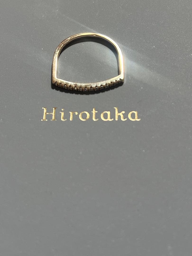 美品　ヒロタカ　GOSSAMER U シェープダイヤモンド　リング　K10