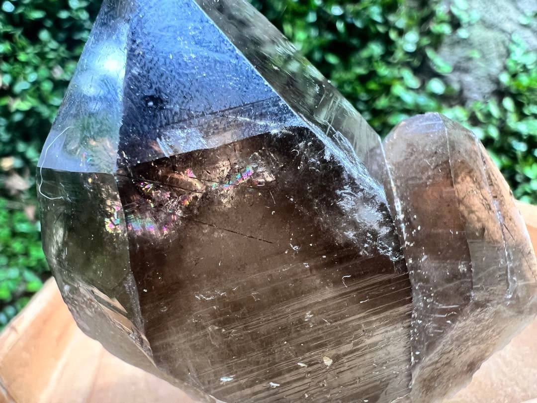 超希少石⭐︎虹入りブラックルチル内包⭐︎国産スモーキークォーツ⭐︎レムリアン⭐︎