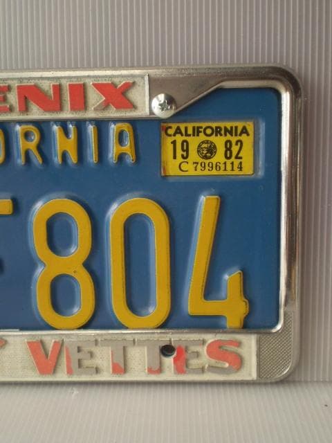 1ASF804' California'USAカルフォルニアライセンスプレート。