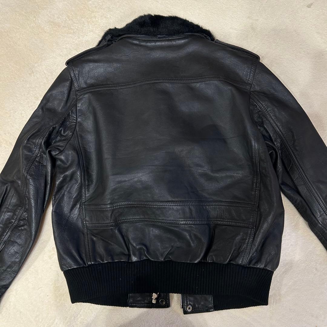 未使用級 vintage レザー G1 フライトジャケット MA-1 ファー