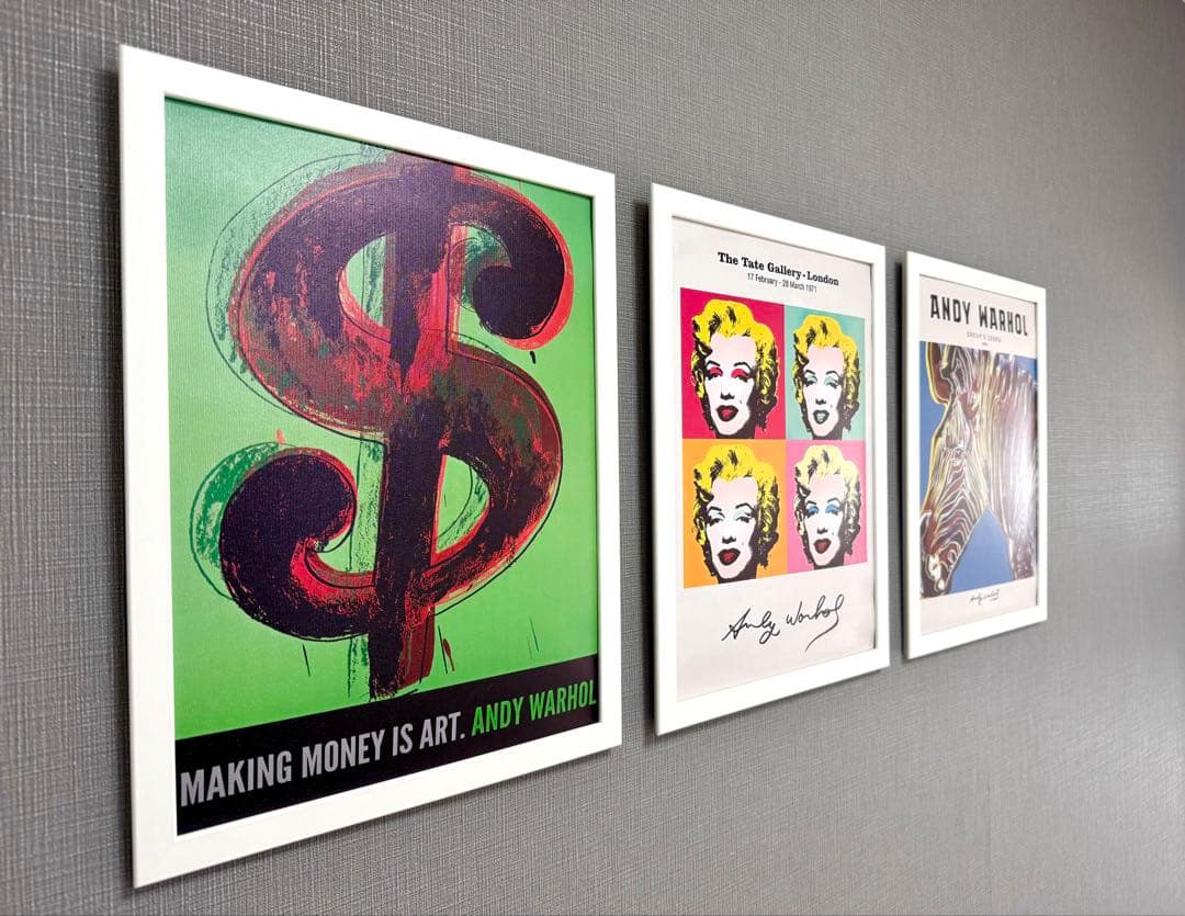 No.298フレーム付きキャンバスアート　インテリア絵画　アンディーウォーホル