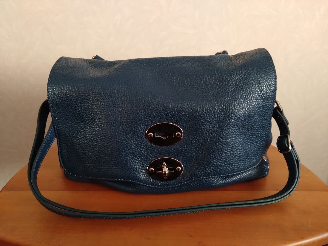 ZANELLATO ザネラート　ポスティーナ　ショルダーバッグ ネイビー