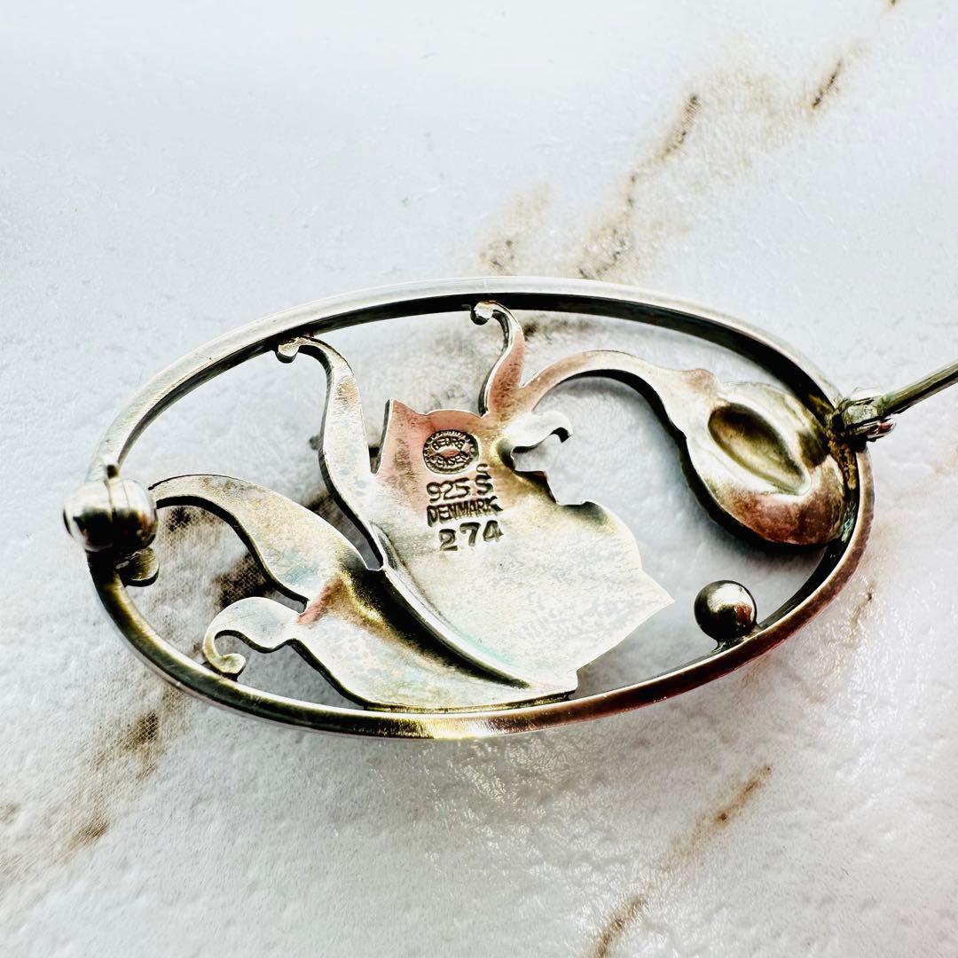 美品　  274 シルバーブローチ　花　フラワー　925