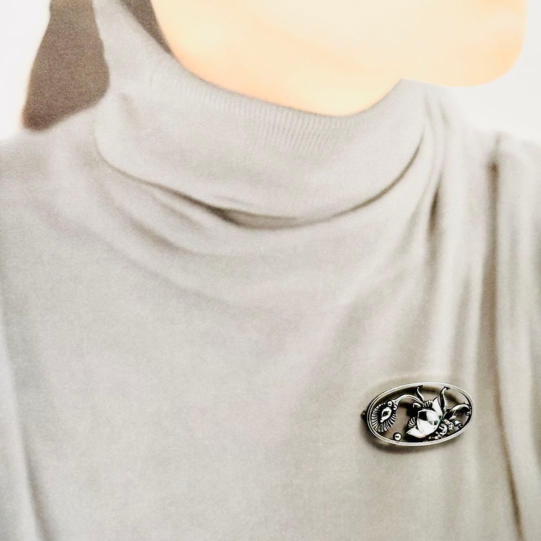 美品　  274 シルバーブローチ　花　フラワー　925