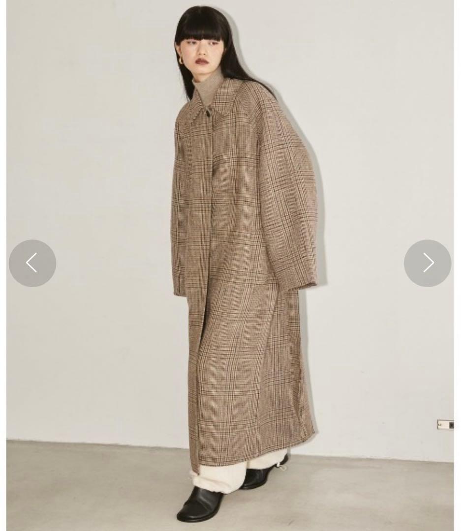 【TODAYFUL】 ベージュステンカラーチェックコート 38