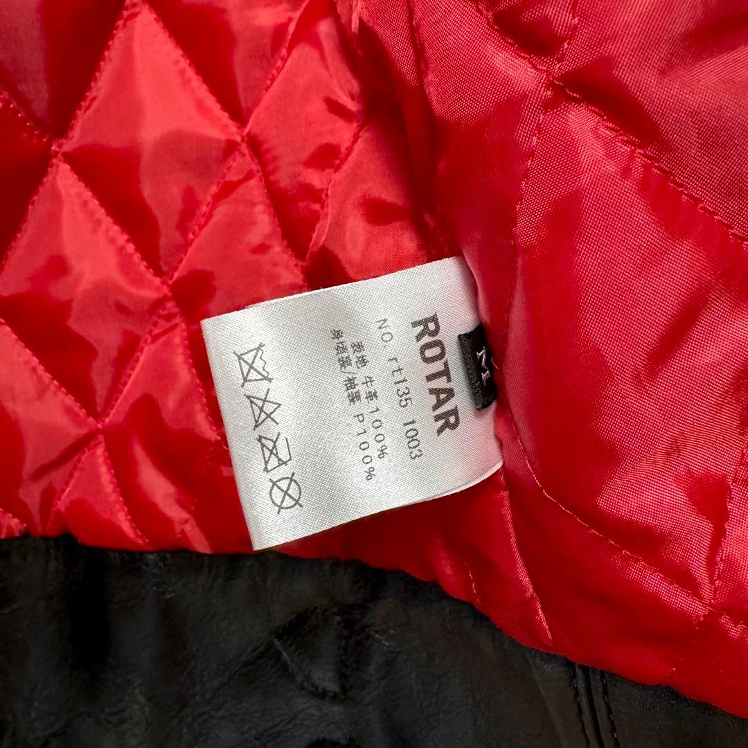 【美品】ROTAR 本革シングルライダース ジャケットM