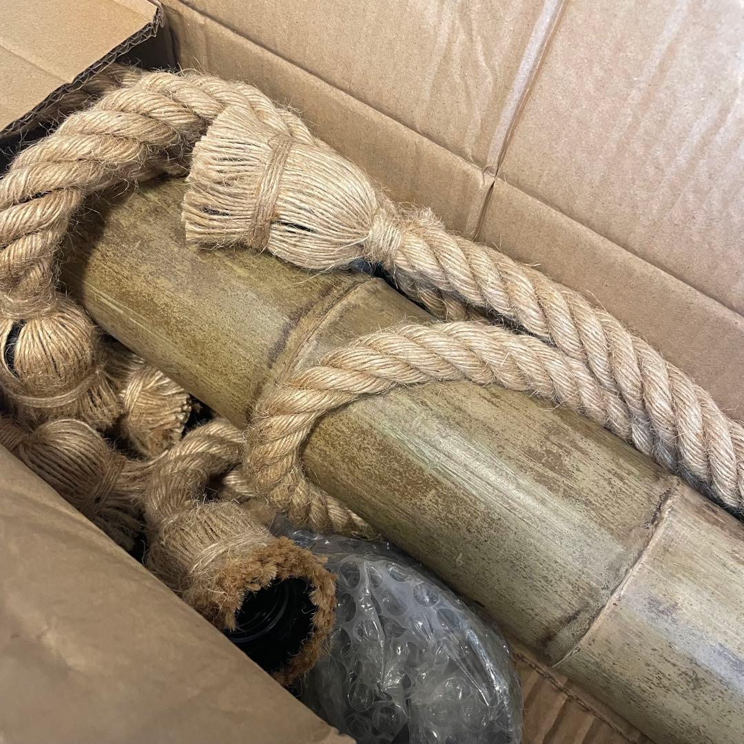 パーソナリティレストランレトロ麻ロープシャンデリア YMA942 6灯