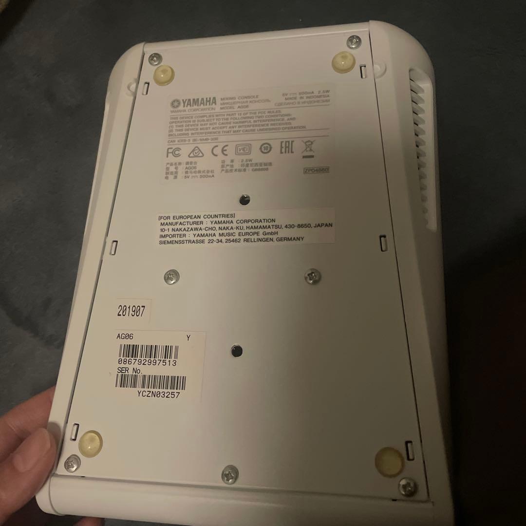 YAMAHA AG06 ミキシングコンソール【箱付き】【美品】