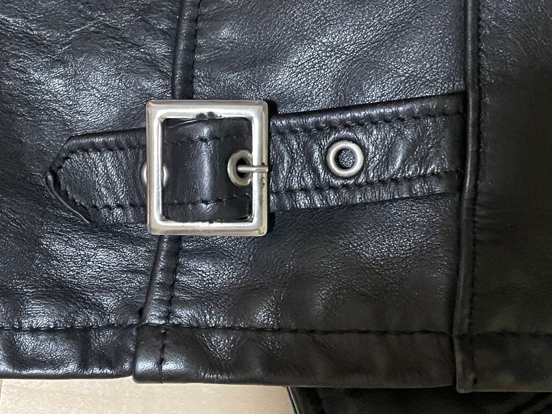 ショット シングル ライダースジャケット 型番414、カウハイド、サイズ38