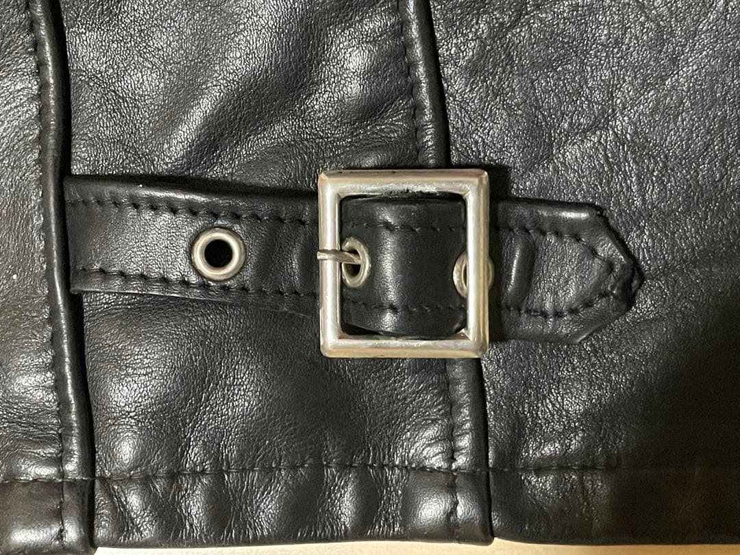 ショット シングル ライダースジャケット 型番414、カウハイド、サイズ38