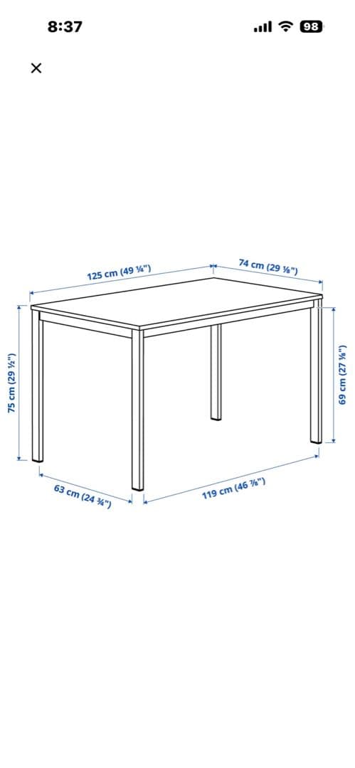 ホワイト 長方形 ダイニングテーブル