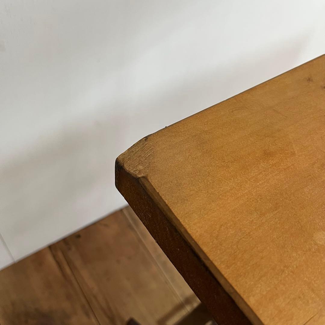 アンティーク ミシン脚 リメイク テーブル 欅 古材 一枚板 レトロ z714