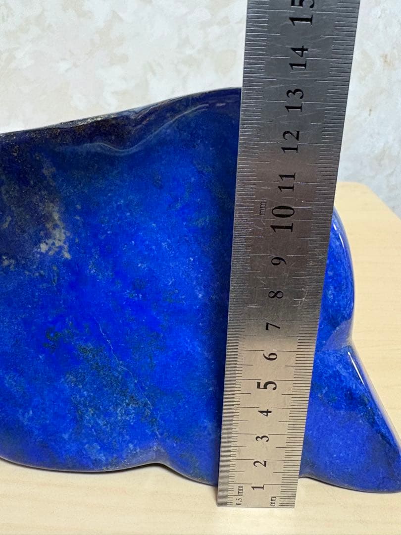 ラピスラズリ丸磨き台座込みで約3.3kg 色鮮やか　欠け割れ無し　高品質