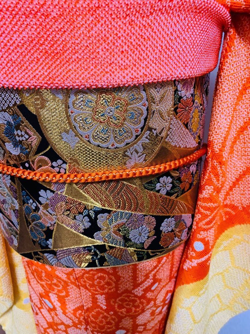 振袖 オレンジと黄色　フルセット❗️大特価セール！