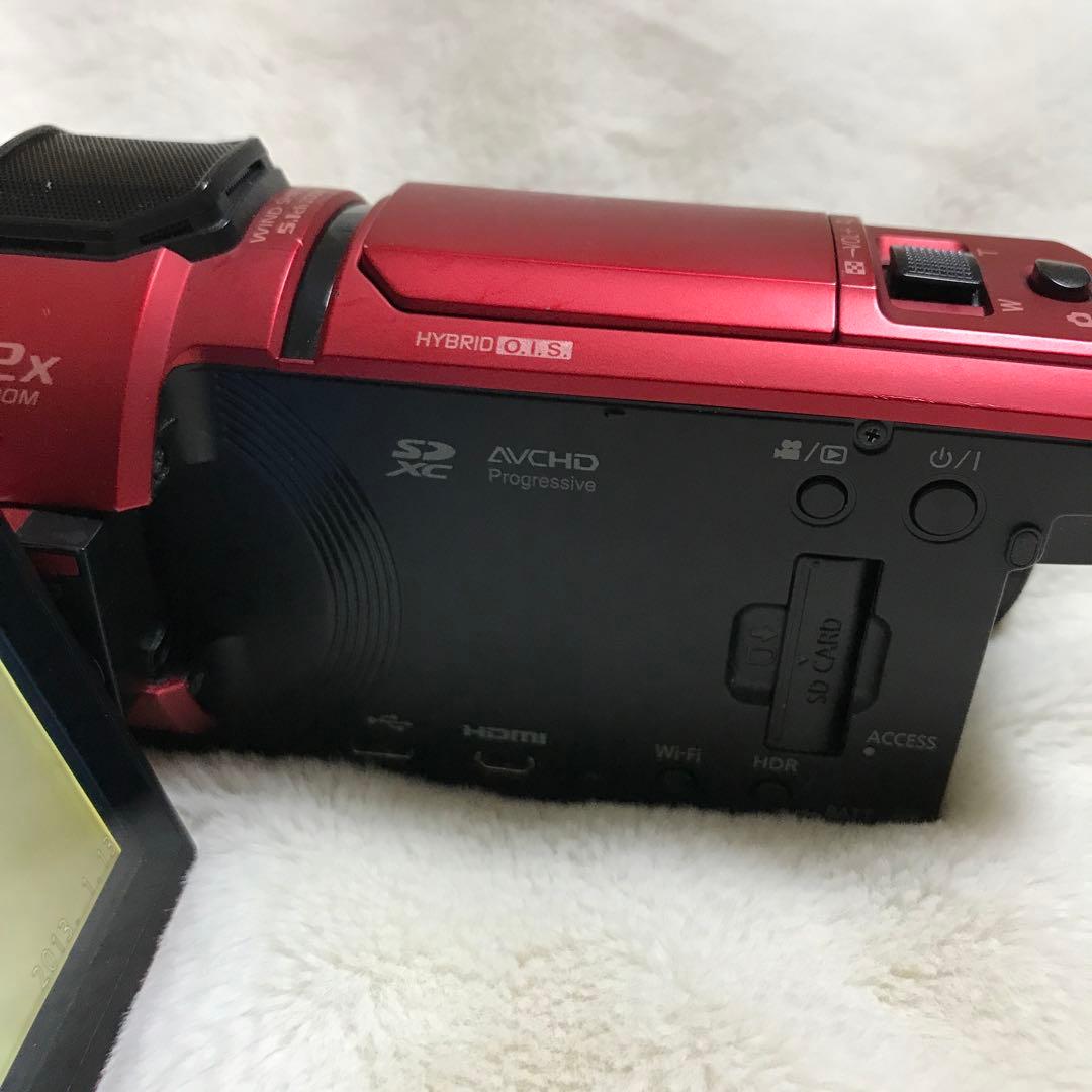 HC-VX1M-R Panasonic 4K ビデオカメラ 32倍ズーム 赤