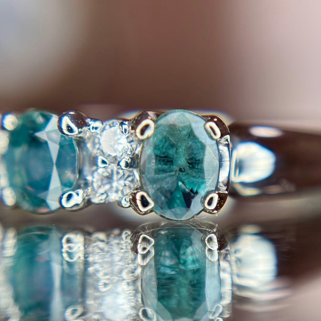 天然非加熱アレキサンドライト ダイヤモンド エタニティ 計1.061ct