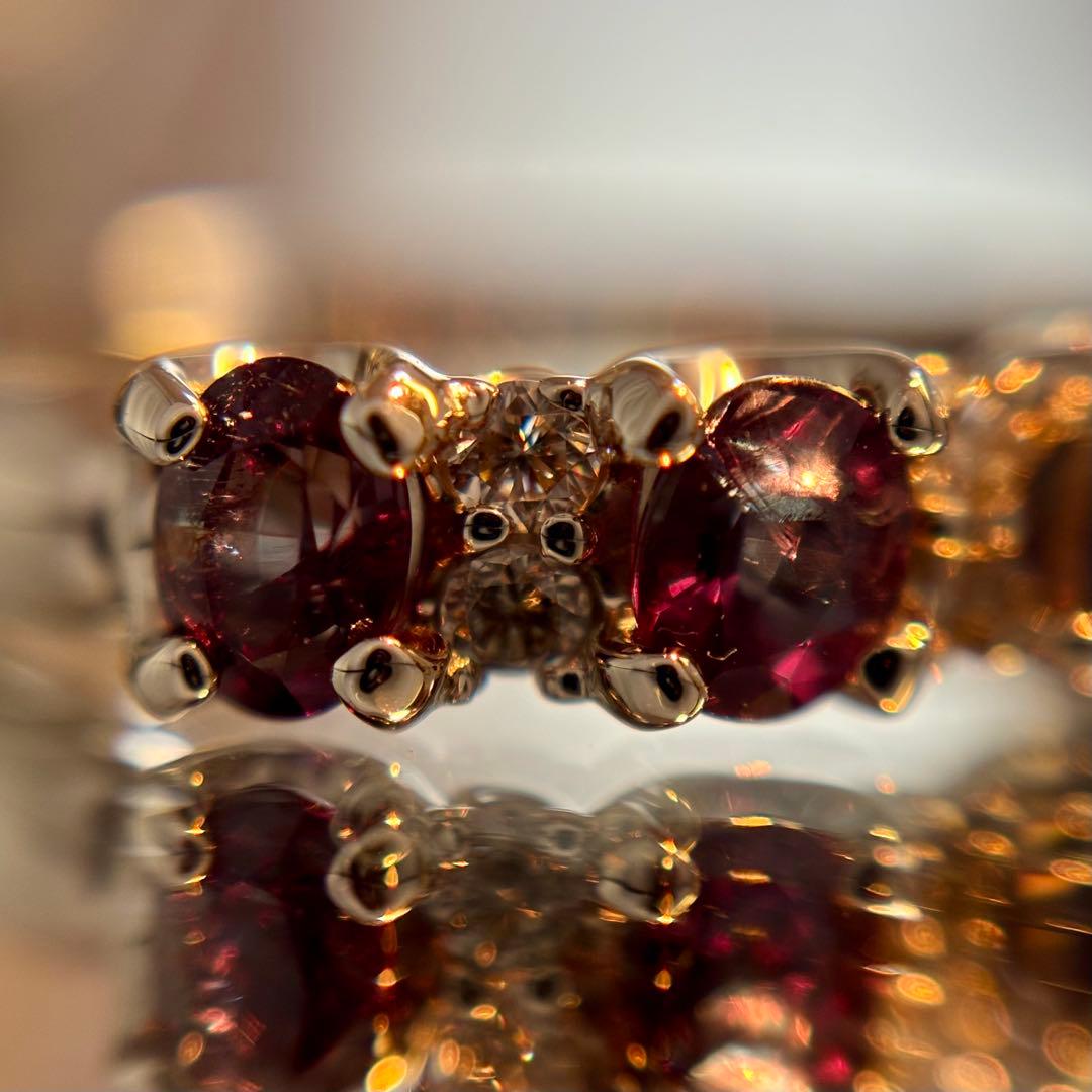 天然非加熱アレキサンドライト ダイヤモンド エタニティ 計1.061ct