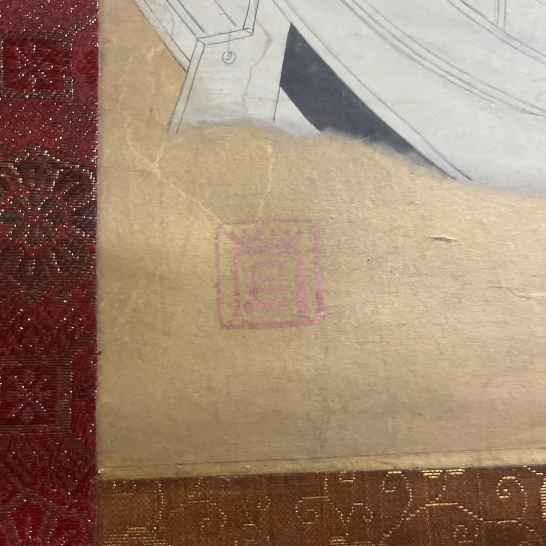 藤原定家賛　本阿弥光悦画　掛け軸