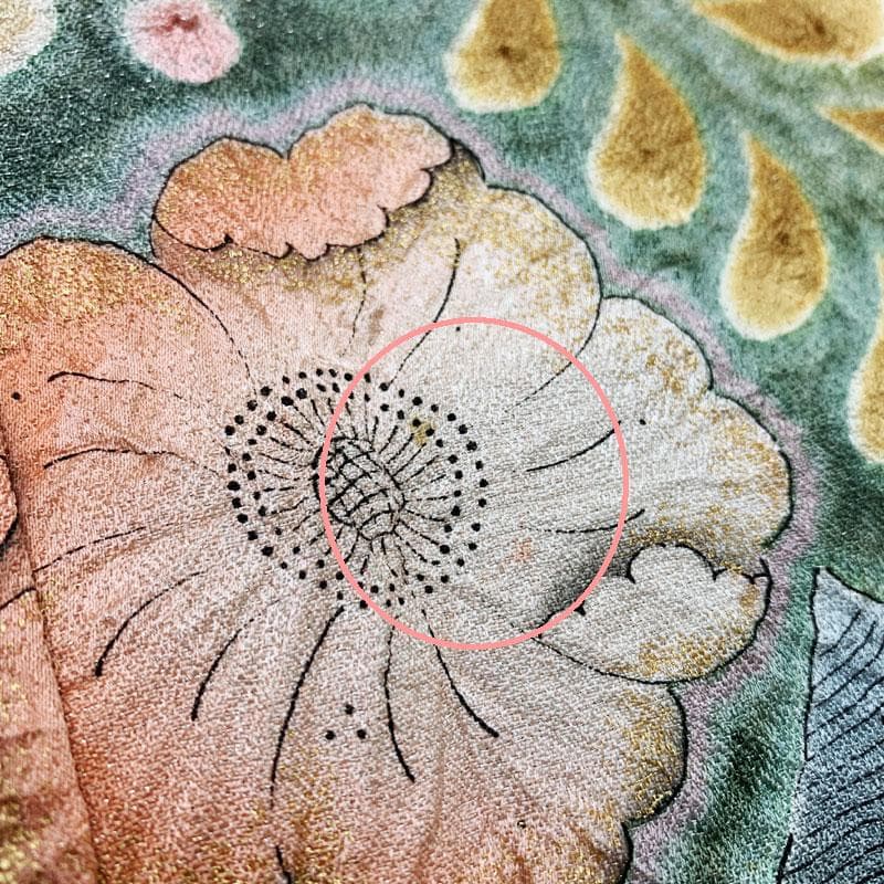 507z27☆泰常 振袖 金通し 辻が花絞り染 作家物 薄黄☆美品 成人式結婚式