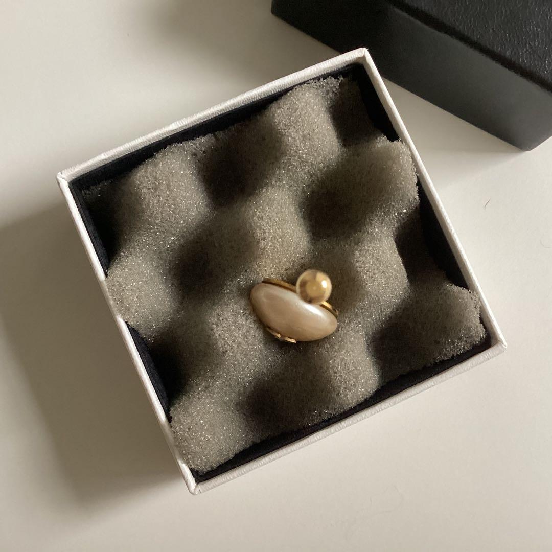 CHANEL ヴィンテージ ピンブローチ フェイクパール ゴールド ココマーク