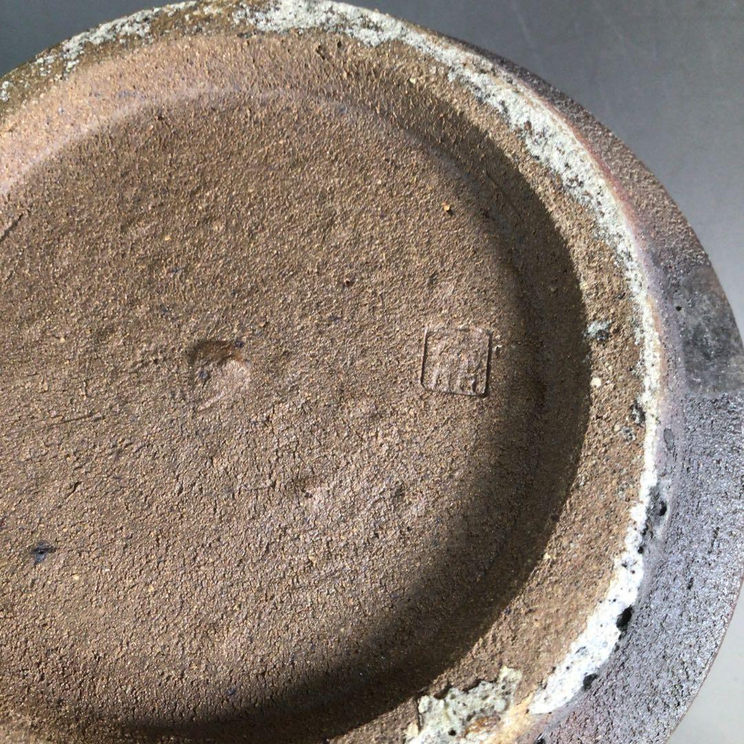 Ｐ２９５　水指　『在銘』『窯変錦彩』『耳付水指』　共箱　茶道具