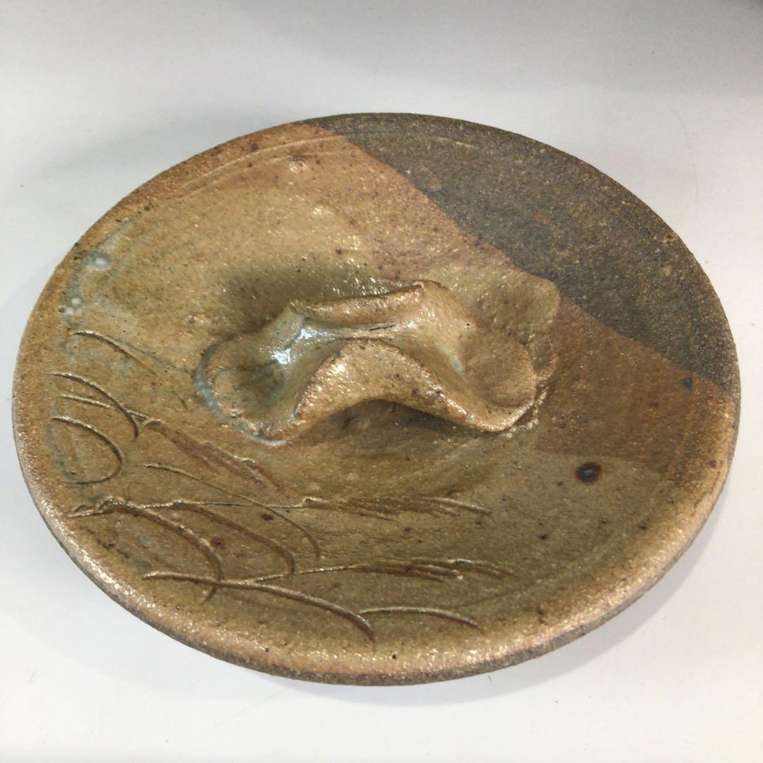 Ｐ２９５　水指　『在銘』『窯変錦彩』『耳付水指』　共箱　茶道具