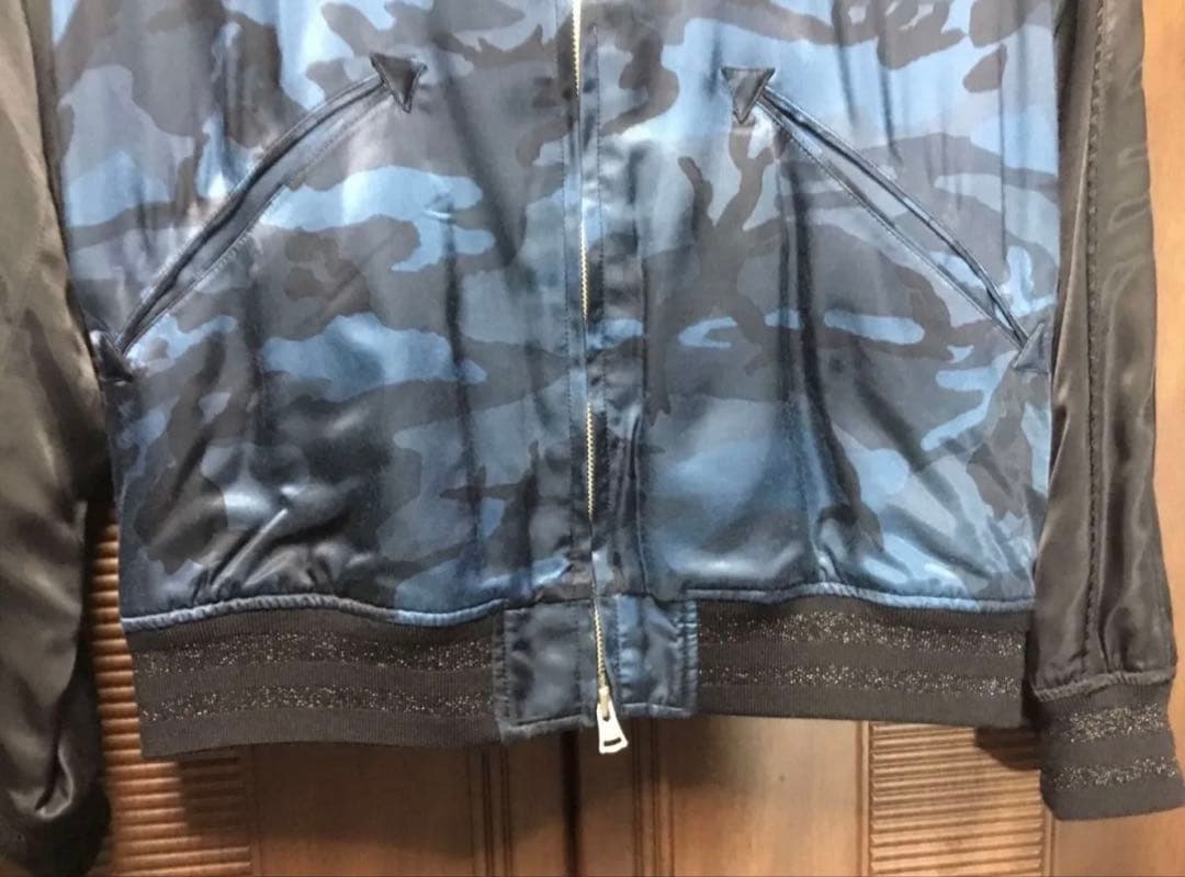 氷室京介愛用 PERSONAL JESUS ブルー迷彩 スカジャン Lサイズ