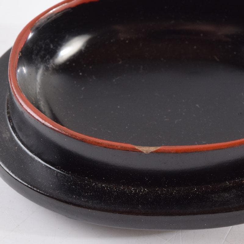 茶道具　黒漆　冠　香合　時代箱　N　8967