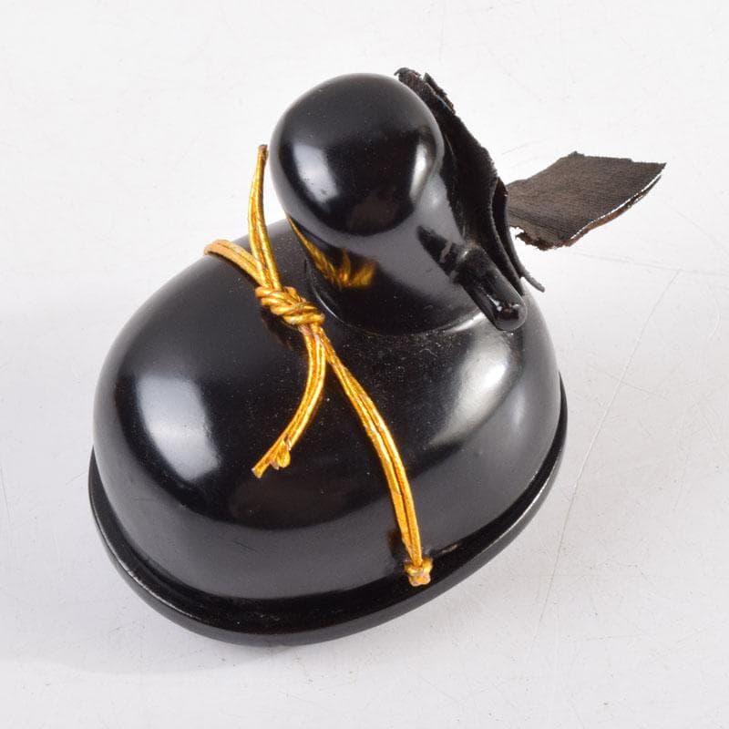 茶道具　黒漆　冠　香合　時代箱　N　8967