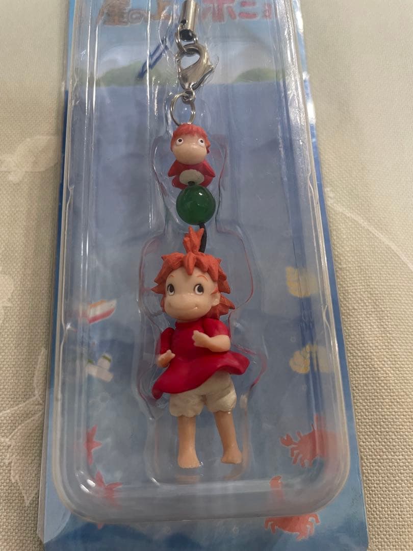 未使用 崖の上のポニョアクアキーホルダー [ポンポン船]、ぶらりんホルダーセット