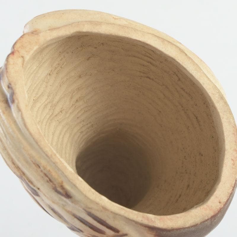 茶道具　萬古焼　森翠峰作　川蝉香合　共箱　V　9494