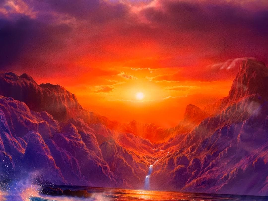 エスケープ Escape ラッセン Lサイズ 版画 真作保証 美品