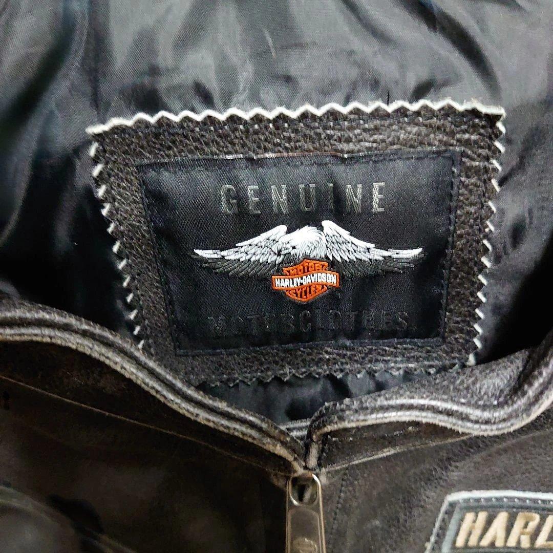 タ*ー様 希少ハーレーダビッドソン本革厚手ベスト　ＸＬサイズ